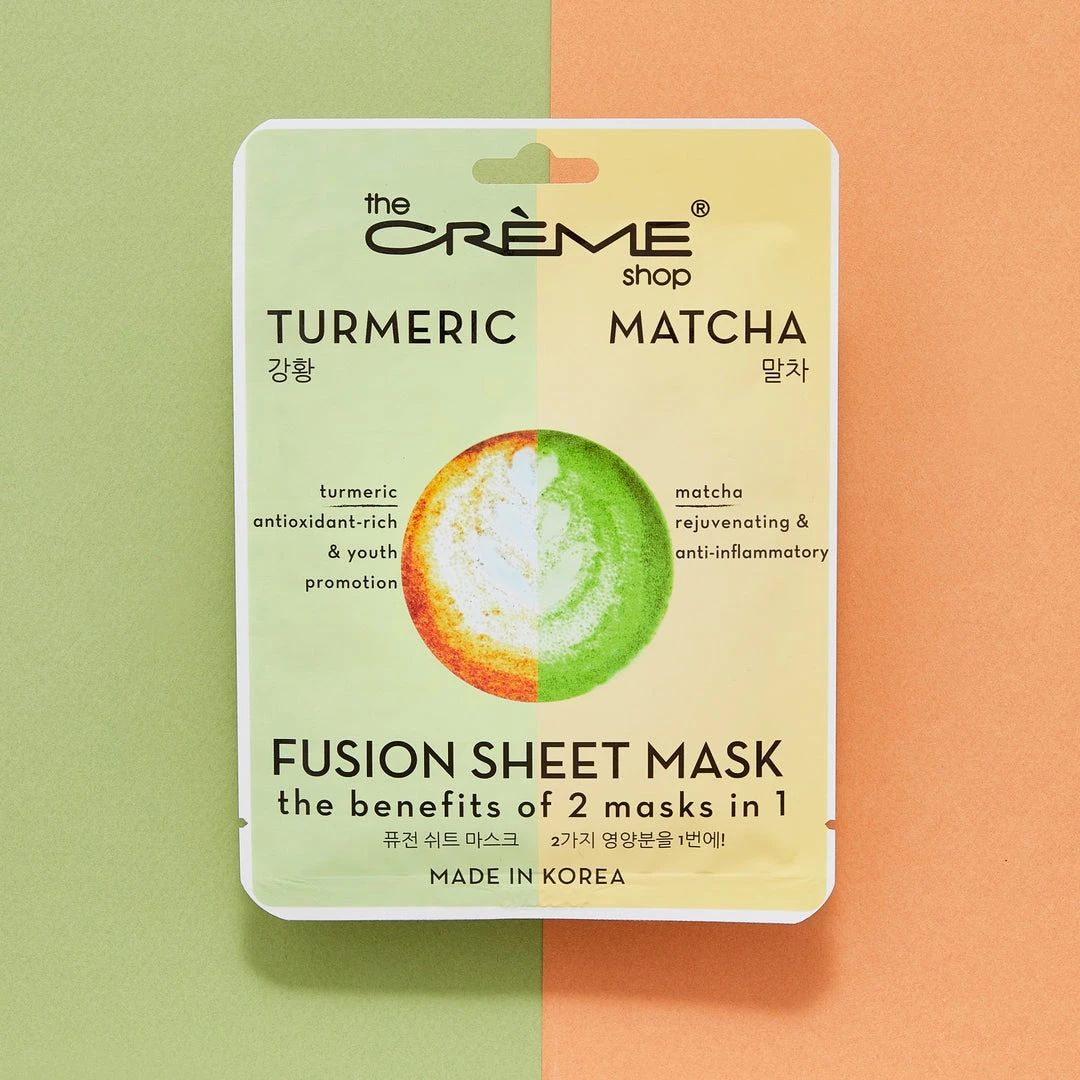 The Crème Shop Turmeric & Matcha Fusion Sheet Mask New Arrivals 1 The Crème Shop Turmeric & Matcha Fusion Sheet Mask New Arrivals
