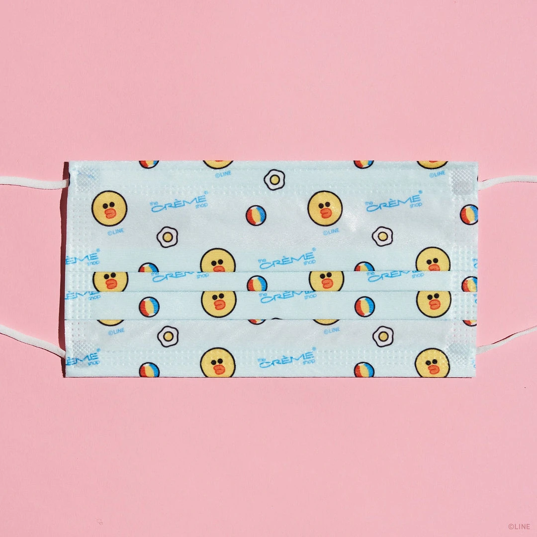 The Crème Shop X LINE FRIENDS LINE Friends Assorted 3-Ply Disposable Face Masks (Set Of 16) + 2 Reusable Pouches 2 The Crème Shop X LINE FRIENDS LINE Friends Assorted 3-Ply Disposable Face Masks (Set Of 16) + 2 Reusable Pouches
