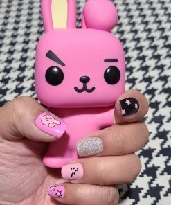 The Crème Shop X BT21 The Crème Shop | BT21: COOKY Energy Pink Gel Nail Strips (Set Of 35) New Arrivals