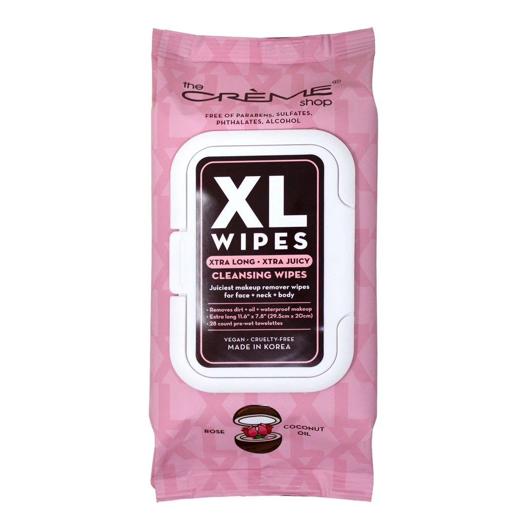 The Crème Shop XL Makeup Removing Cleansing Wipes - Rose & Coconut 1 The Crème Shop XL Makeup Removing Cleansing Wipes - Rose & Coconut