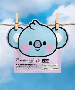 The Crème Shop X BT21 BABY New Arrivals CALM Like Baby KOYA Printed Essence Sheet Mask (Cica, Cucumber Seed Oil, Mulberry)
