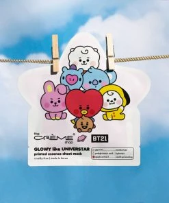 The Crème Shop X BT21 BABY GLOWY Like UNIVERSTAR Printed Essence Sheet Mask (Glycerin, Polyglutamic Acid, Apple Extract) New Arrivals