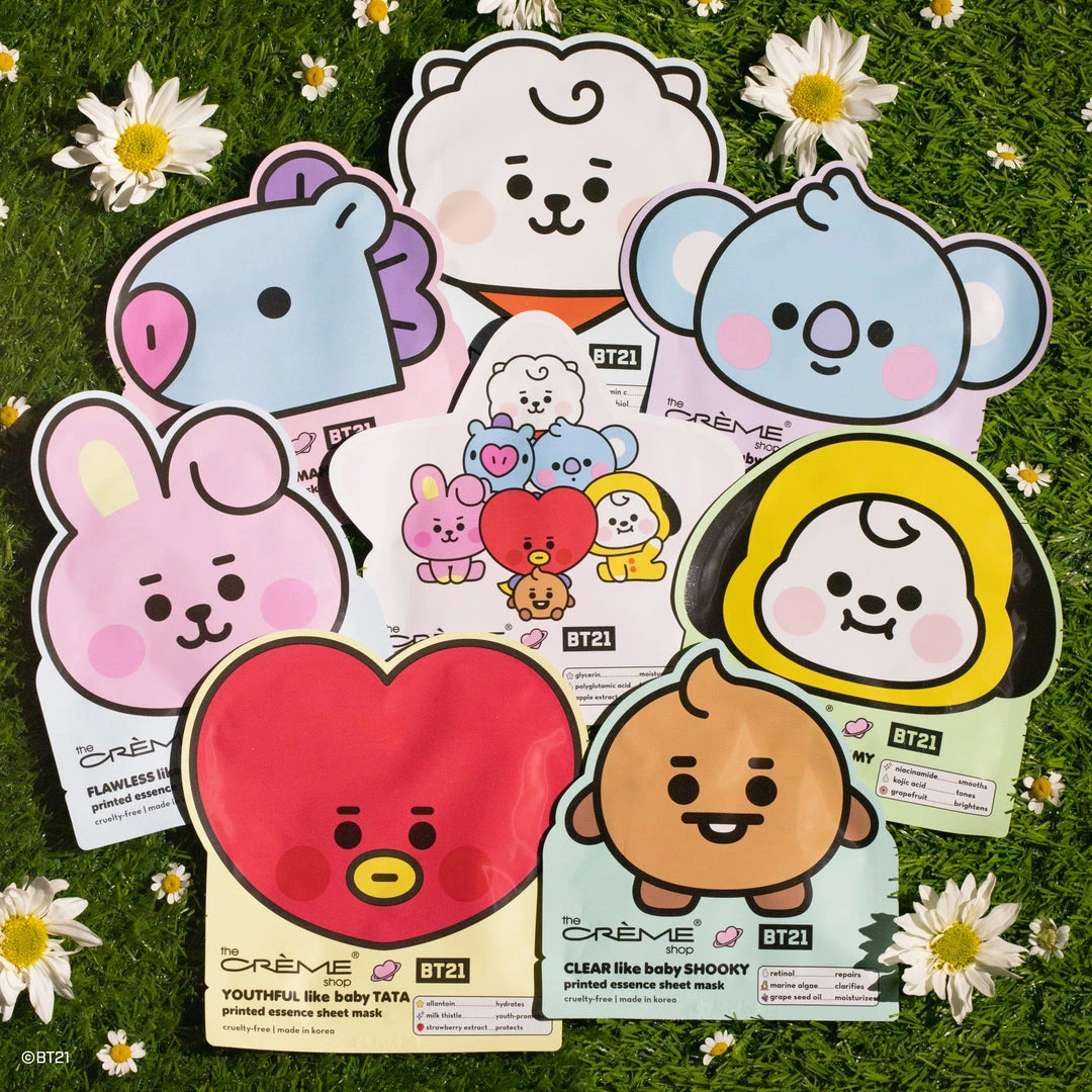 The Crème Shop X BT21 BABY New Arrivals The Crème Shop | BT21 BABY: Complete Printed Essence Sheet Mask Collection ($32 Value) 1 The Crème Shop X BT21 BABY New Arrivals The Crème Shop | BT21 BABY: Complete Printed Essence Sheet Mask Collection ($32 Value)