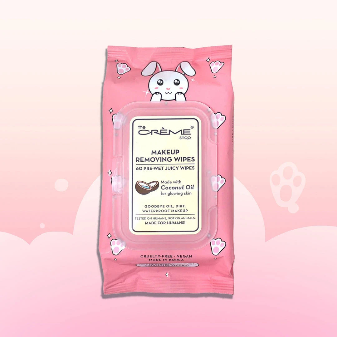 The Crème Shop Juicy Makeup Removing Wipes | Nourishing Coconut Oil (Bunny) New Arrivals 1 The Crème Shop Juicy Makeup Removing Wipes | Nourishing Coconut Oil (Bunny) New Arrivals