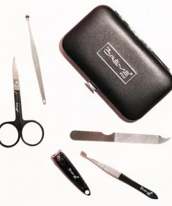 The Crème Shop Complete Manicure Set With Pouch - Black Tools