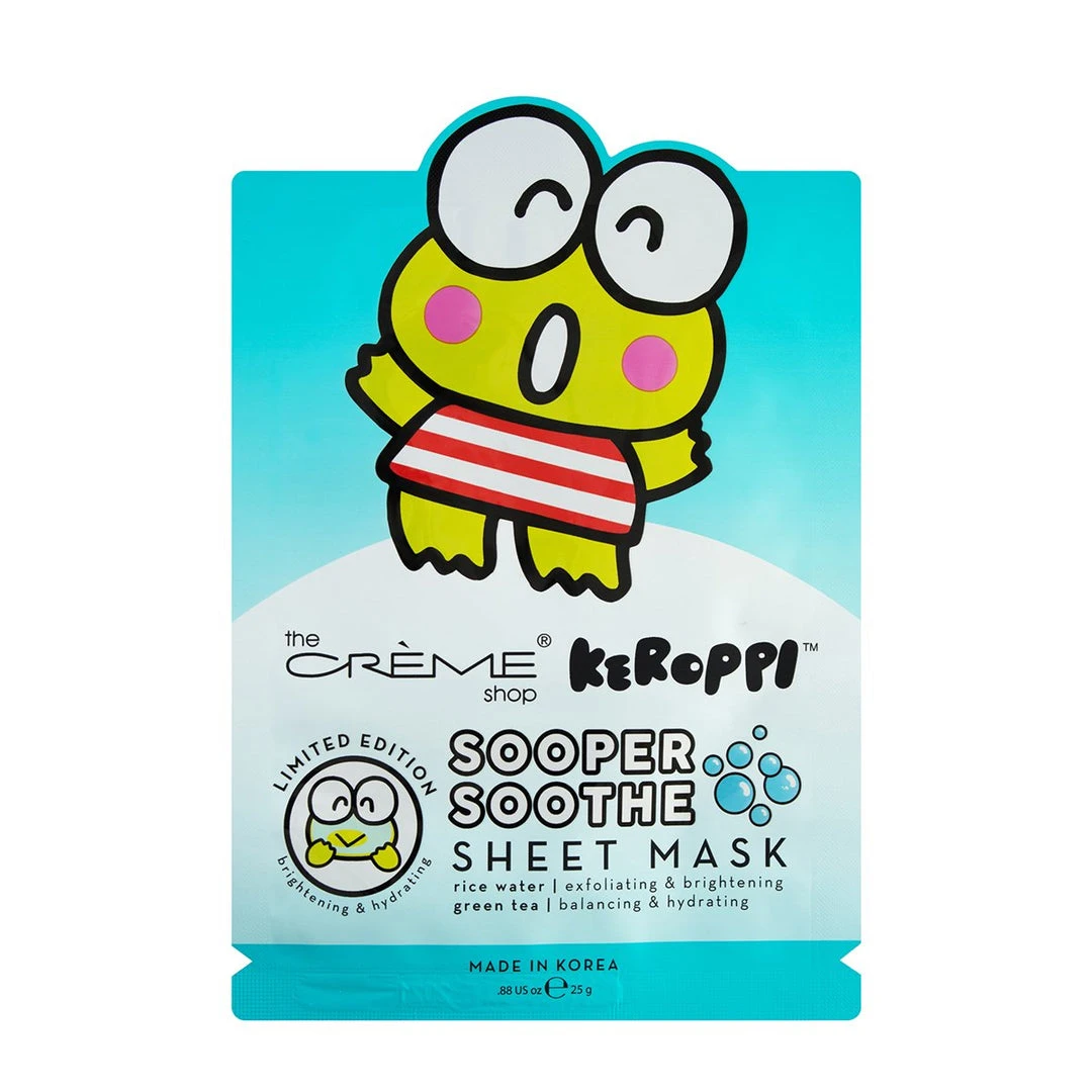 The Crème Shop X Sanrio Collabs Keroppi Sooper Soothe Sheet Mask 1 The Crème Shop X Sanrio Collabs Keroppi Sooper Soothe Sheet Mask