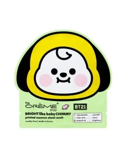 The Crème Shop X BT21 BABY New Arrivals BRIGHT Like Baby CHIMMY Printed Essence Sheet Mask (Niacinamide, Kojic Acid, Grapefruit)
