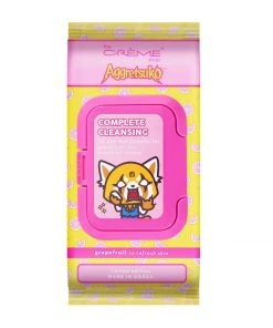 The Crème Shop X Sanrio Collabs Aggretsuko Complete Cleansing 20 Pre-Wet Towelettes - Grapefruit