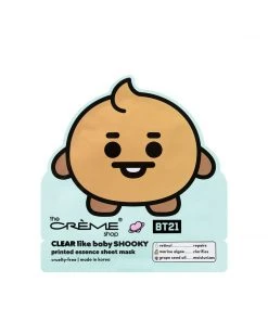 The Crème Shop X BT21 BABY New Arrivals CLEAR Like Baby SHOOKY Printed Essence Sheet Mask (Retinol, Marine Algae, Grape Seed Oil)