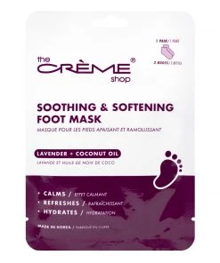 The Crème Shop Soothing & Softening Foot Mask | Lavender + Coconut Oil