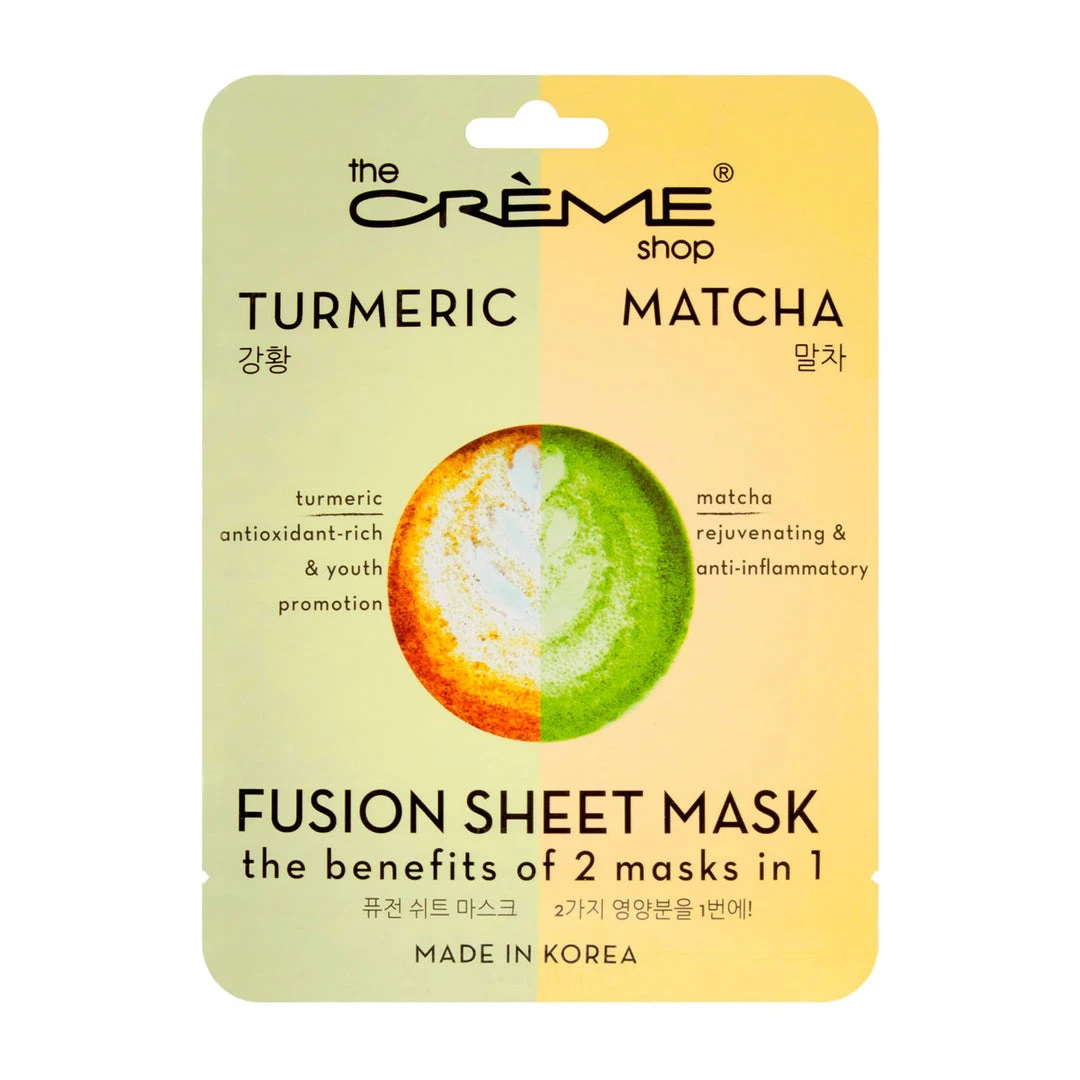 The Crème Shop Turmeric & Matcha Fusion Sheet Mask New Arrivals 2 The Crème Shop Turmeric & Matcha Fusion Sheet Mask New Arrivals