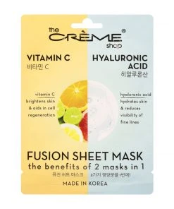 The Crème Shop Vitamin C & Hyaluronic Acid Fusion Sheet Mask