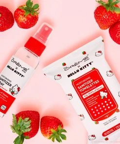 The Crème Shop X Sanrio Hello Kitty Strawberry Scented Moisturizing Sanitizer Towelettes | 20 Pre-Wet Wipes For Hands & Surfaces New Arrivals 2 The Crème Shop X Sanrio Hello Kitty Strawberry Scented Moisturizing Sanitizer Towelettes | 20 Pre-Wet Wipes For Hands & Surfaces New Arrivals