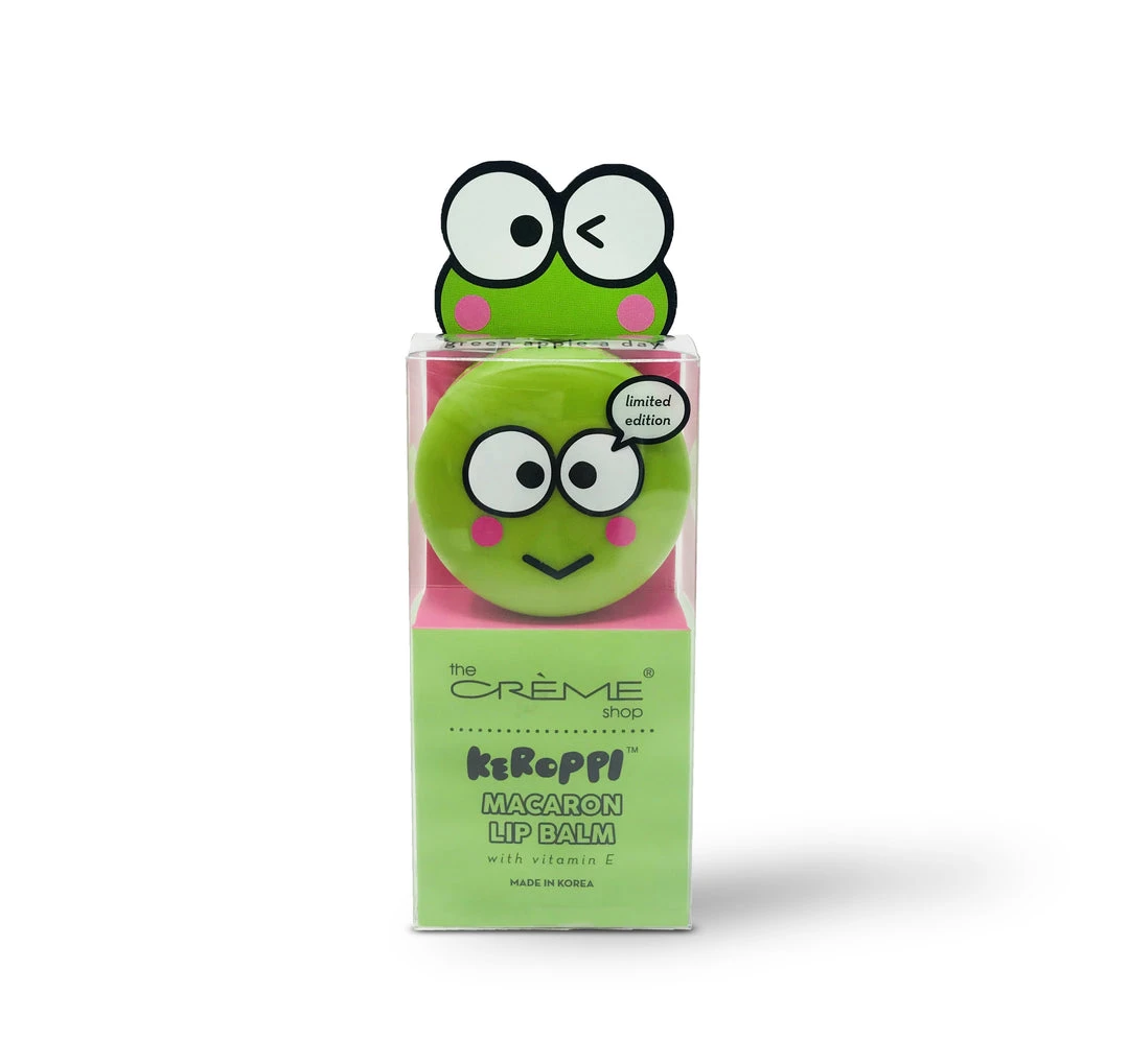 The Crème Shop X Sanrio Keroppi Macaron Lip Balm - Green Apple A Day 1 The Crème Shop X Sanrio Keroppi Macaron Lip Balm - Green Apple A Day