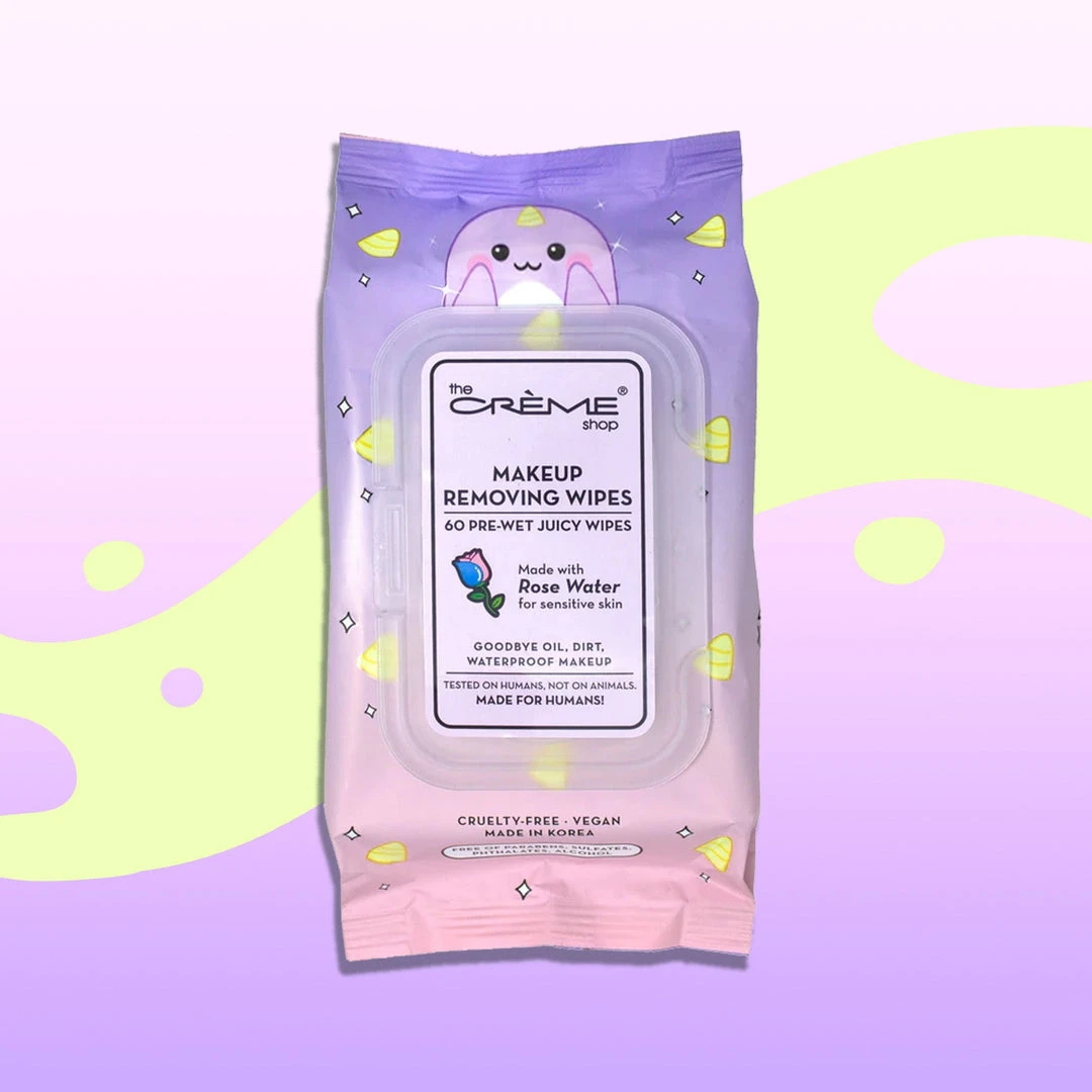 The Crème Shop Juicy Makeup Removing Wipes | Soothing Rose Water (Narwhal) 1 The Crème Shop Juicy Makeup Removing Wipes | Soothing Rose Water (Narwhal)
