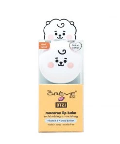The Crème Shop X BT21 BABY RJ Macaron Lip Balm - Honeydew (Coral Tinted)