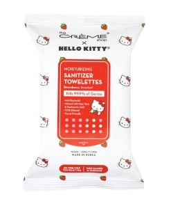 The Crème Shop X Sanrio Hello Kitty Strawberry Scented Moisturizing Sanitizer Towelettes | 20 Pre-Wet Wipes For Hands & Surfaces New Arrivals 4 The Crème Shop X Sanrio Hello Kitty Strawberry Scented Moisturizing Sanitizer Towelettes | 20 Pre-Wet Wipes For Hands & Surfaces New Arrivals
