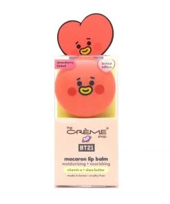 The Crème Shop X BT21 BABY TATA Macaron Lip Balm - Strawberry Milk (Strawberry Tinted) New Arrivals