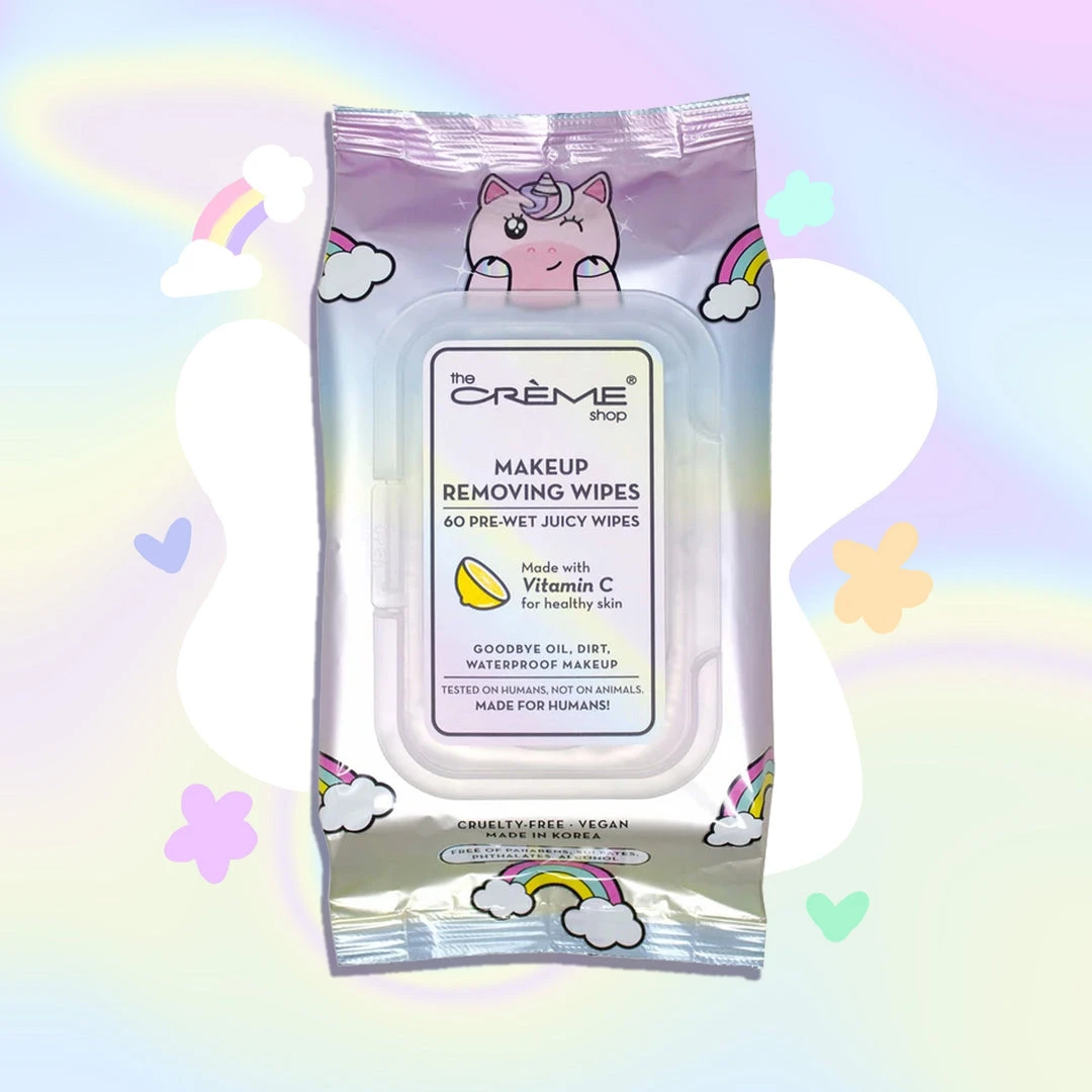 The Crème Shop Juicy Makeup Removing Wipes | Brightening Vitamin C (Unicorn) New Arrivals 2 The Crème Shop Juicy Makeup Removing Wipes | Brightening Vitamin C (Unicorn) New Arrivals