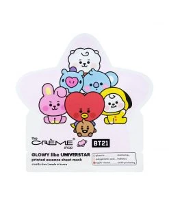 The Crème Shop X BT21 BABY GLOWY Like UNIVERSTAR Printed Essence Sheet Mask (Glycerin, Polyglutamic Acid, Apple Extract) New Arrivals